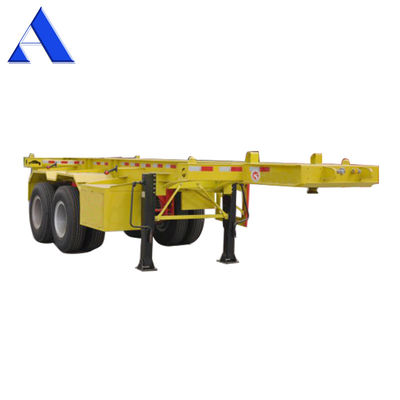 Op maat gemaakt Container Chassis 2 Axle Skeleton Semi-trailer voor 20ft Shipping Container Transport