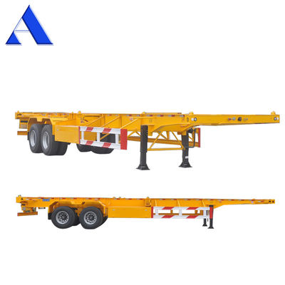 Op maat gemaakt Container Chassis 2 Axle Skeleton Semi-trailer voor 20ft Shipping Container Transport