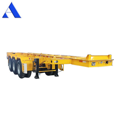 Op maat gemaakt Container Chassis 2 Axle Skeleton Semi-trailer voor 20ft Shipping Container Transport
