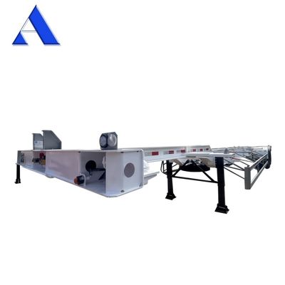 53ft Gooseneck Skeleton Truck Frame Semi Trailer Container Shipping Chassis met uitstekende kenmerken en duurzame FUWA as