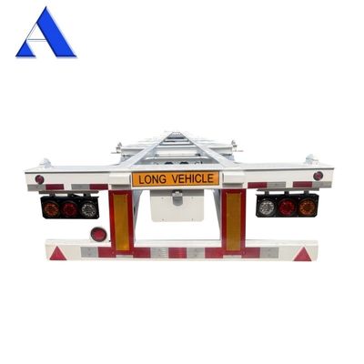 53ft Gooseneck Skeleton Truck Frame Semi Trailer Container Shipping Chassis met uitstekende kenmerken en duurzame FUWA as