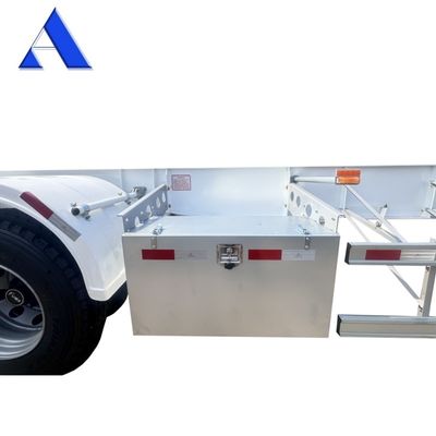 53ft Gooseneck Skeleton Truck Frame Semi Trailer Container Shipping Chassis met uitstekende kenmerken en duurzame FUWA as