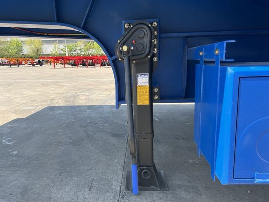 12489 x 2480 x 1530mm 2/3 Assen Carbon Steel Uitbreidbare Lowbed Lowboy Flatbed Semi Truck Trailer voor Max Payload 20-100 Ton