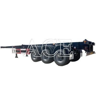 Truck Trailer 40ft Steel Shipping Container Semi Trailer 3 Assen Skelet Frame Transport Chassis voor het laden van vracht
