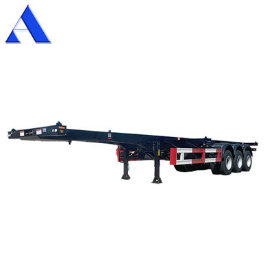 Truck Trailer 40ft Steel Shipping Container Semi Trailer 3 Assen Skelet Frame Transport Chassis voor het laden van vracht