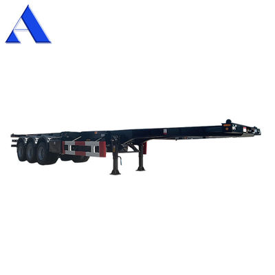 Truck Trailer 40ft Steel Shipping Container Semi Trailer 3 Assen Skelet Frame Transport Chassis voor het laden van vracht