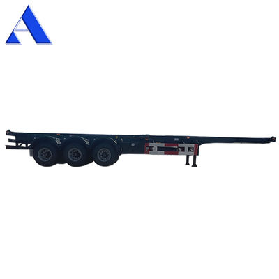 Truck Trailer 40ft Steel Shipping Container Semi Trailer 3 Assen Skelet Frame Transport Chassis voor het laden van vracht