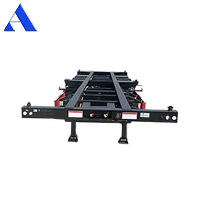 Truck Trailer 40ft Steel Shipping Container Semi Trailer 3 Assen Skelet Frame Transport Chassis voor het laden van vracht