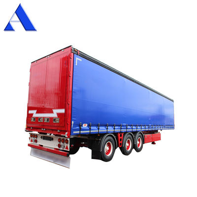 11R22.5 band 3 as pvc gordijn zijkant scheepvaartcontainer shandong 40ft van box half aanhangwagen met standaard 28 ton landingsgestel