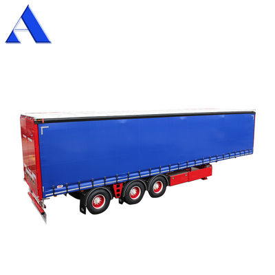 11R22.5 band 3 as pvc gordijn zijkant scheepvaartcontainer shandong 40ft van box half aanhangwagen met standaard 28 ton landingsgestel