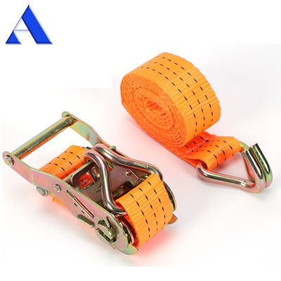 Duurzame 3-10m lange polyester vracht ratchet binding down stropjes met polyester terugtrekbare sleutel set