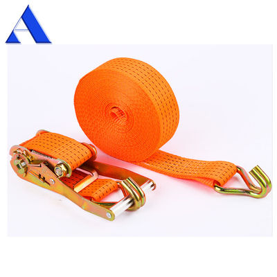 Duurzame 3-10m lange polyester vracht ratchet binding down stropjes met polyester terugtrekbare sleutel set