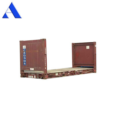 Corten staal 20ft 40ft Gebruikte platte rackcontainers tweedehands vloer triplex of staal