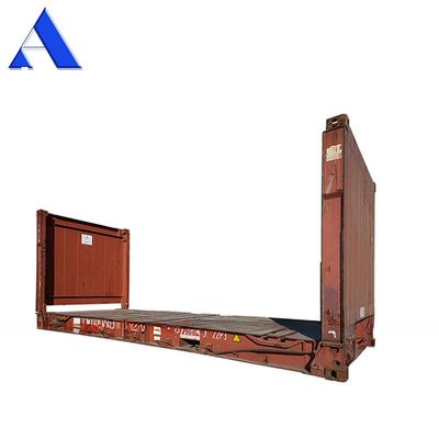 Corten staal 20ft 40ft Gebruikte platte rackcontainers tweedehands vloer triplex of staal