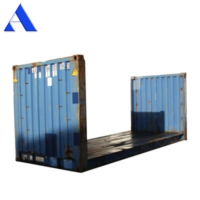 Corten staal 20ft 40ft Gebruikte platte rackcontainers tweedehands vloer triplex of staal
