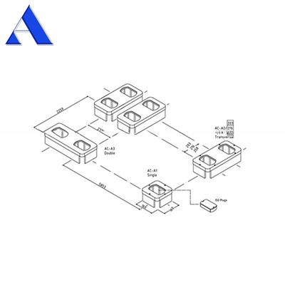 ACE Professional Supply Gietstaal Dubbelcontainer Verhoogde funderingsocket voor DNV GL gecertificeerde scheepvaartcontainer