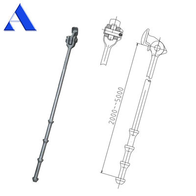 Gepersonaliseerde lengte gegalvaniseerd DNV GL gecertificeerde container Lashing-apparatuur Lashing Bar Lashing Rod voor hot dip galvanisatie