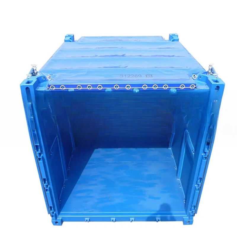 10ft DNV 2.7-1 standaard open top droogcontainer met tarpolin-deklaag staal offshorecontainer gecertificeerd door BV en CSC