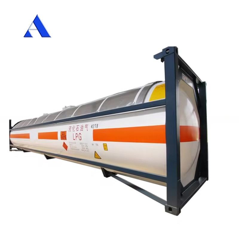 40ft ISO-gastenkcontainer 52.5 CBM UN T50 voor gecomprimeerd vloeibaar LPG Chloor Ammoniak ISO-container met een hoge capaciteit