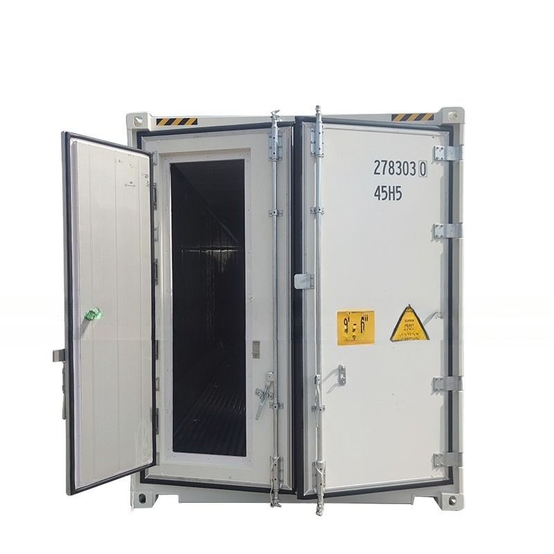Stroage functie Dubbele achterkant swingdeur 40ft PU schuim geïsoleerd Reefer gekoeld lichaam verzending geïsoleerde container