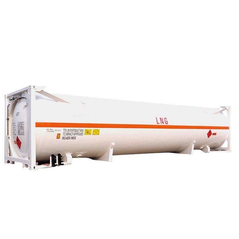 45 m3 ISO UN T75 Cryogene 40ft tankcontainer voor LNG Vloeibare zuurstof Koolstofdioxide LIN LOX LAR BV CSC gecertificeerd 18Bar