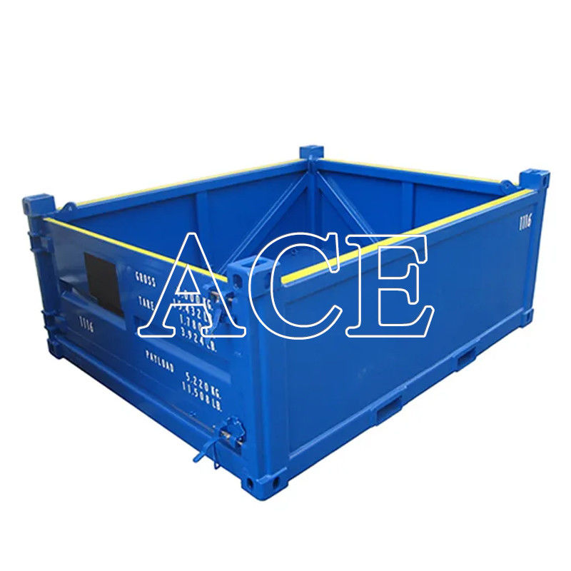 10ft DNV 2.7-1 Standard Offshore Cargo Baskets Halve hoogte Droge staalcontainer Open bovenkant 3 meter lengte Optioneel Halve hoogte