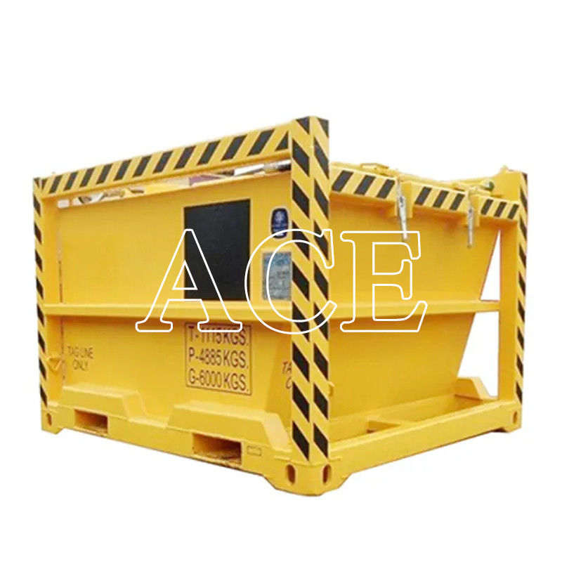 1115 KGS Tare Massa Offshore Cutting Mud Skip BV Certified Closed Container for Drilling -20 C Design DNV 2.7-1 Standard