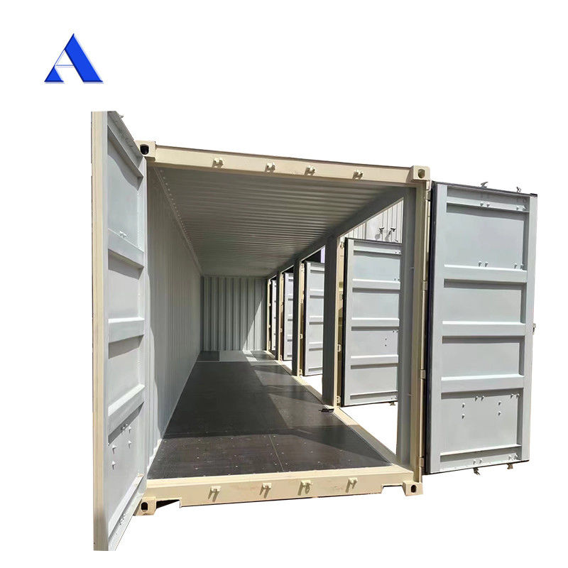 67.7cbm Capaciteit 40ft High Cube Open Side Shipping Container met 4 zijdeuren 12192 x 2438 x 2896 mm Externe afmetingen