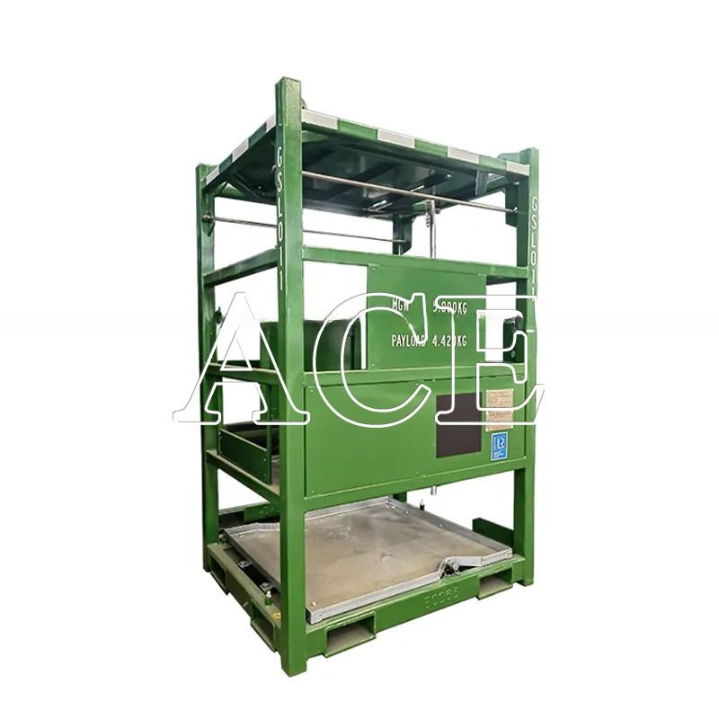 Op maat gemaakte 550GAL DNV 2.7-1 IBC tankcontainer van standaard offshore staal met liftraam, gecertificeerd door CSC en BV