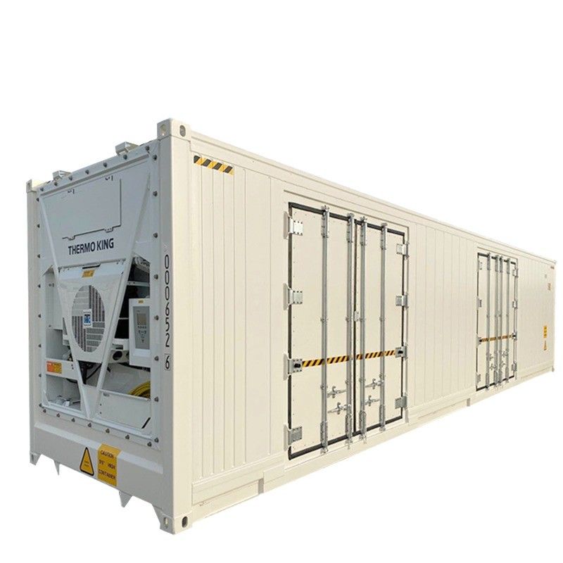 12192 x 2438 x 2896 mm 2-deurs open kant koelkast 40 voet lengte Reefer container voor het vervoer van verse goederen