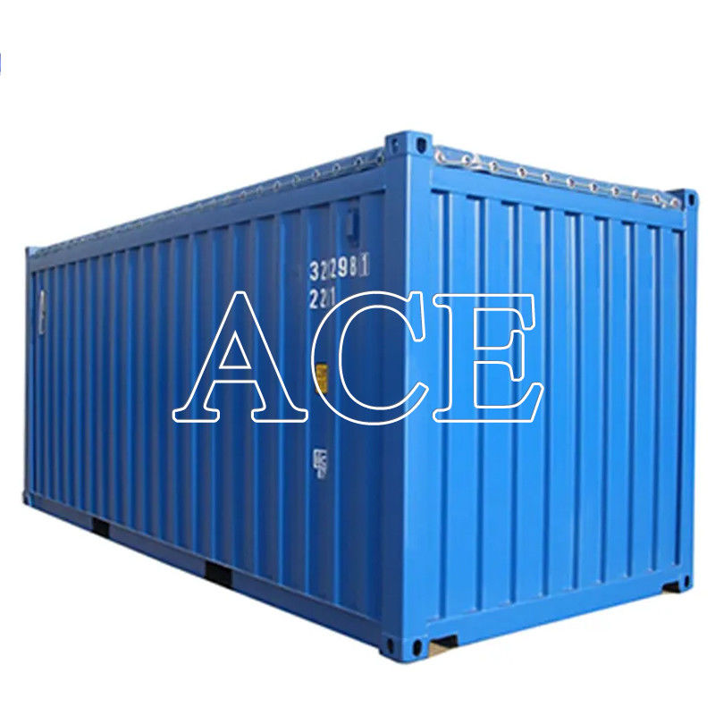 20ft open container met staalmateriaal en 5898x2352x2393 mm interne afmetingen
