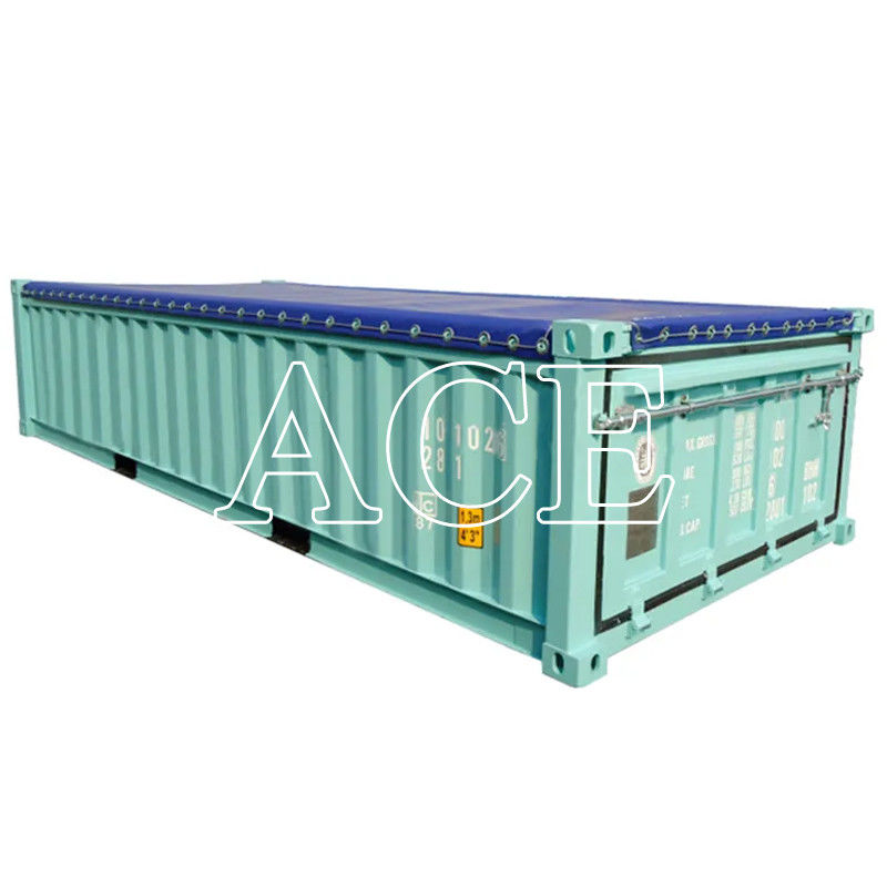 20ft Half Height Soft Open Top Container met Tarpaulin Roof Cover BV Certified High Capacity Bulk Ore Storage Solution