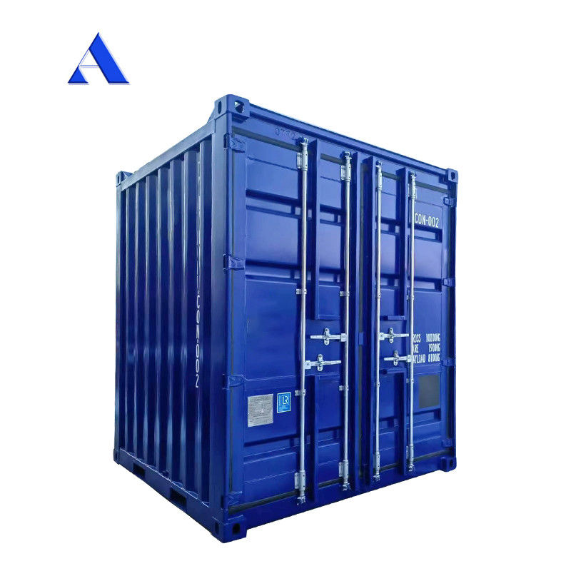 ISO 10855 Standard 8ft mini-opslagdooscontainer met uiterlijke afmetingen van 2438 x 2438 x 2896 mm en 8100 kg nuttige lading