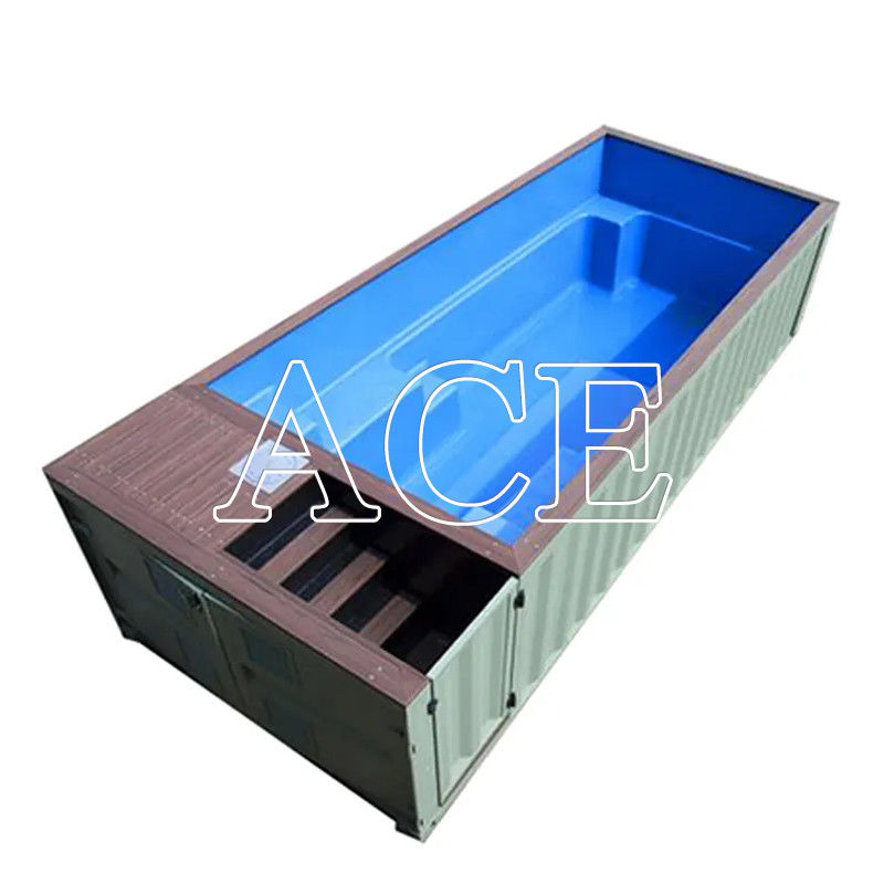 Buiten zwembad 20ft 30ft 40ft Shipping Container zwembad met filtratie inbegrepen en aangepaste kleur