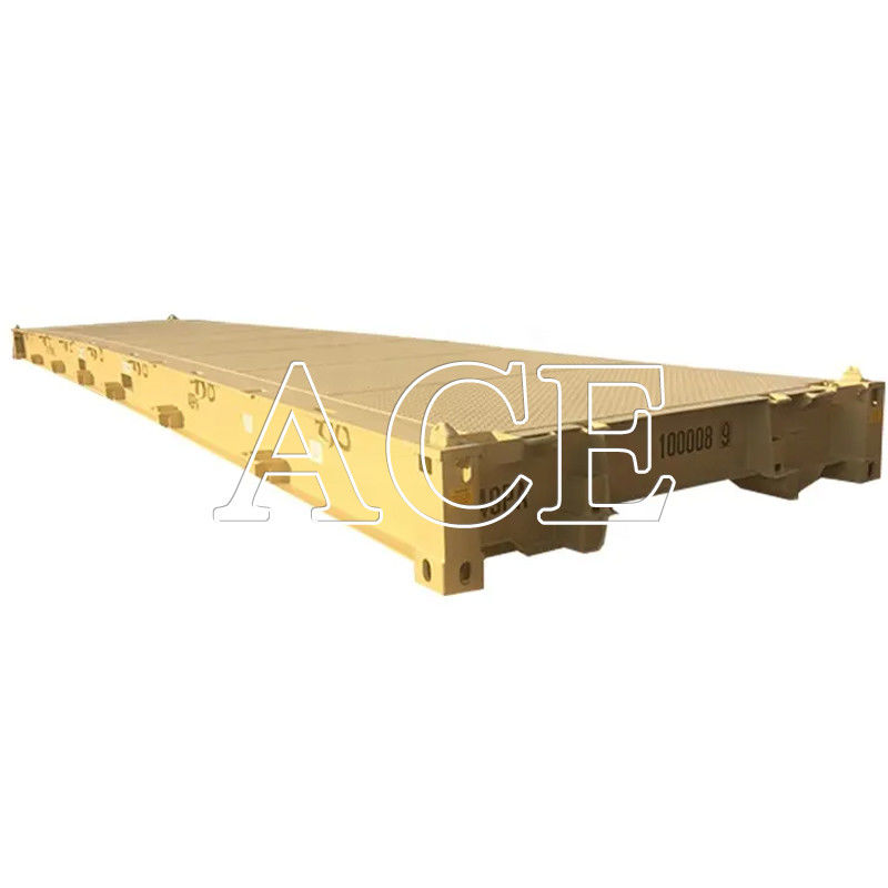 12 meter 40 voet CSC gecertificeerd droogstaalcontainerplatform met interne afmetingen van 12192 x 2438 x 482 mm