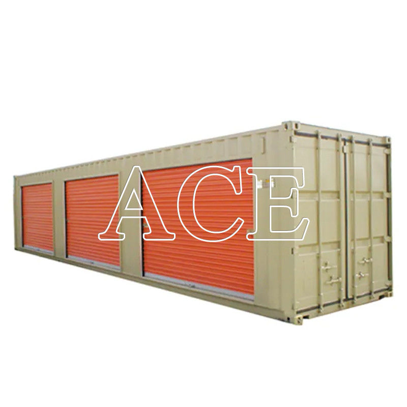 Pop Up Roller Shutter Side Door 20ft 40ft Self Storage Shipping Container in Shandong Hebei met vloer van triplex of staal