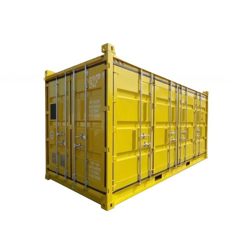 Op maat gemaakte DNV 2.7-1 Standaard 20ft HC droogcontainer 20 voet hoge kubus offshorecontainer met 2 zijdeuren Capaciteit 33.5 CBM