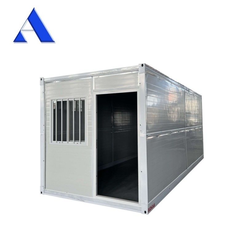 Snel installeerbaar opvouwbaar opvouwbaar 20ft 6m Flat Rack Storage Container House met Sandwich Panel