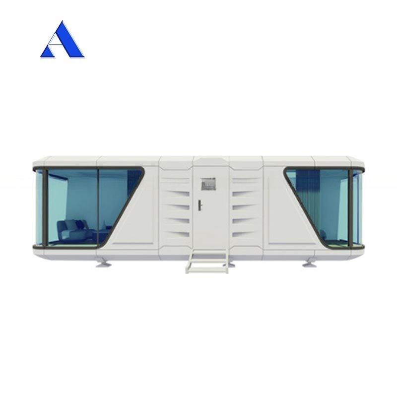 Buitenpark Mobiele huisvesting Ruimte Capsule House Container Homes Luxe Villa Hoofdstaalstructuur Aluminium Prefab Homes