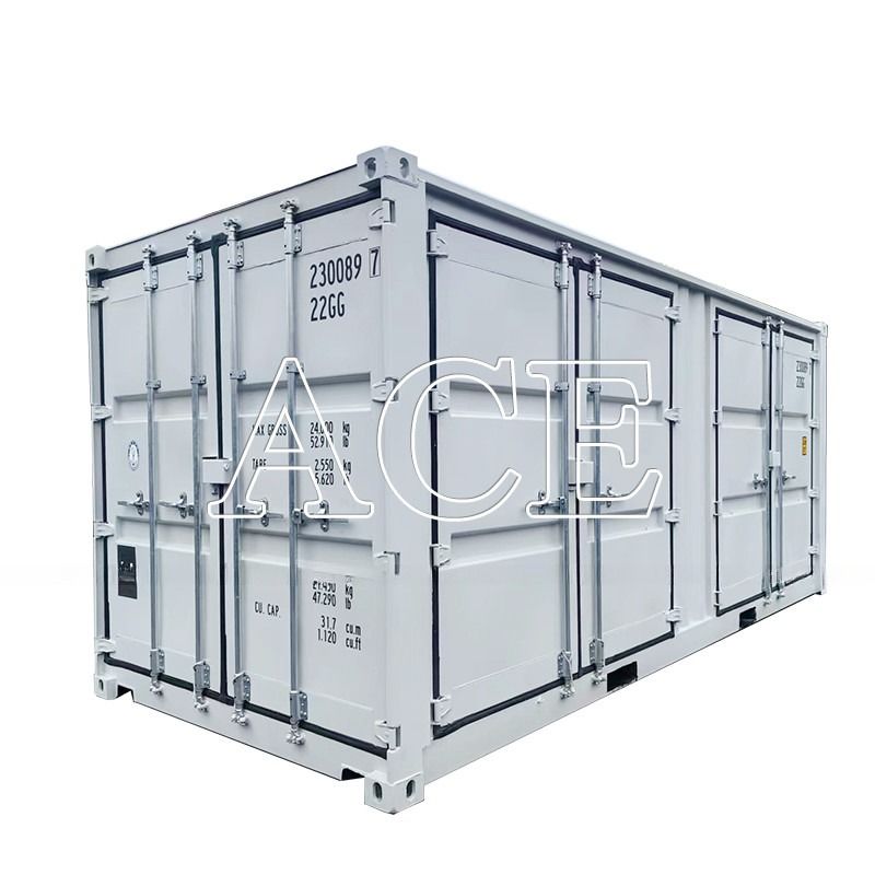21 ton vrachtcontainer van 20 voet met open kanten, met meerdere deuren en corrosiebestendig materiaal