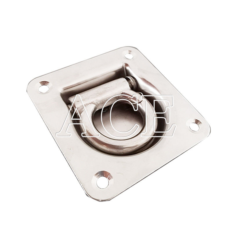 2000KN M.B.L Compressie roestvrij staal vloer montage touw Auto en vrachtwagen accessoires Lashing Tie Down D touw ring voor zware-duty
