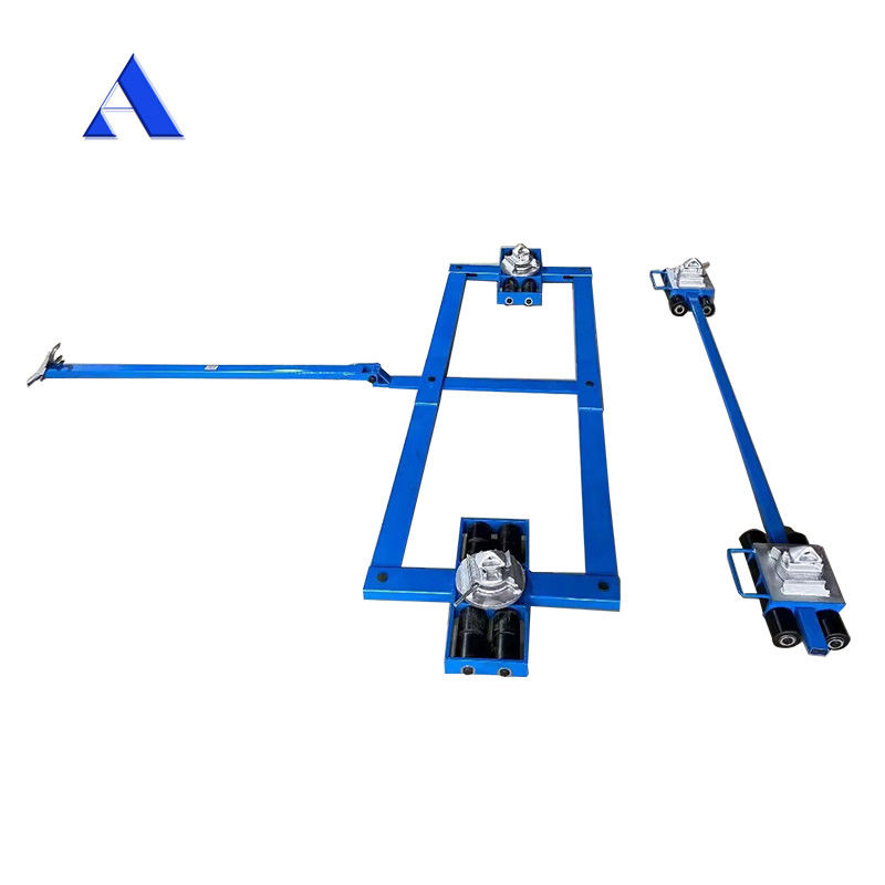 16 ton 32 ton staal rollen trolley scheepvaartcontainer bewegende dolly met driewielstructuur en aanpasbare OEM-ondersteuning