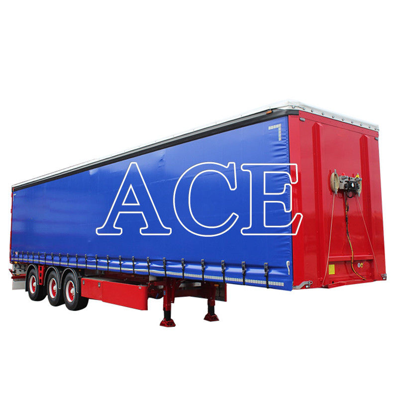 11R22.5 band 3 as pvc gordijn zijkant scheepvaartcontainer shandong 40ft van box half aanhangwagen met standaard 28 ton landingsgestel