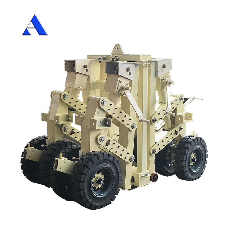 15tons 30tons 4pcs Rubber Super Shipping Container Lifting Caster met Twistlock Office Building Upgrade Projects in Grey