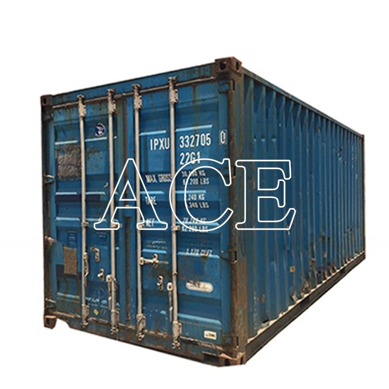 Chinese voorraad vracht 20ft gebruikte scheepvaartcontainers interne afmetingen 5.899 x 2.352 x 2.393M 10 jaar rond