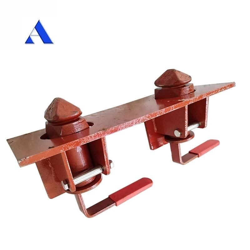 Semi-trailer Double container trailer Twistlock Twist Lock Front Pin Lock Trailer Parts Rood en zwart