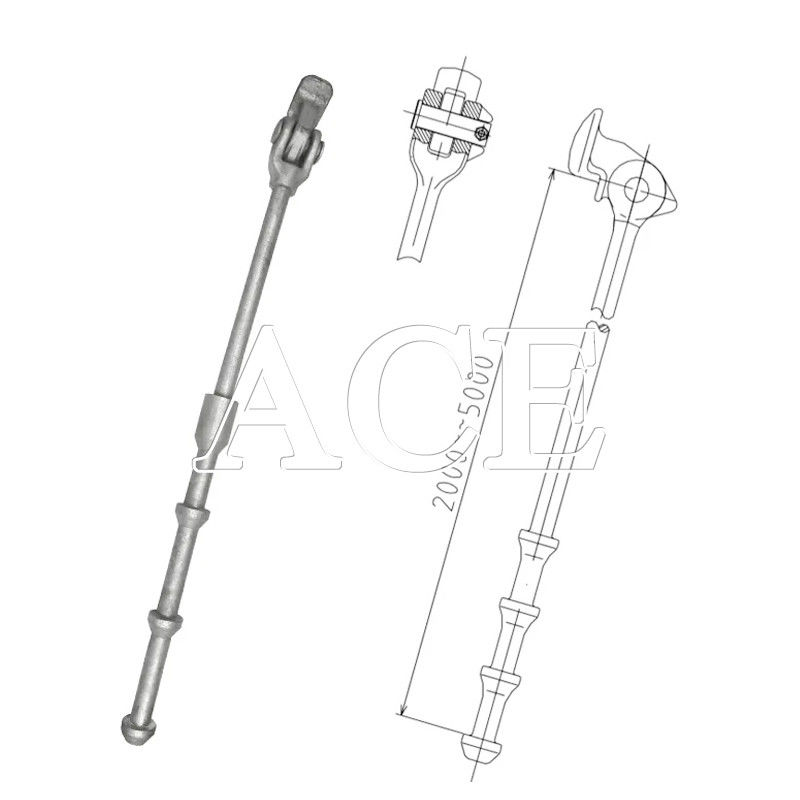 Gepersonaliseerde lengte gegalvaniseerd DNV GL gecertificeerde container Lashing-apparatuur Lashing Bar Lashing Rod voor hot dip galvanisatie